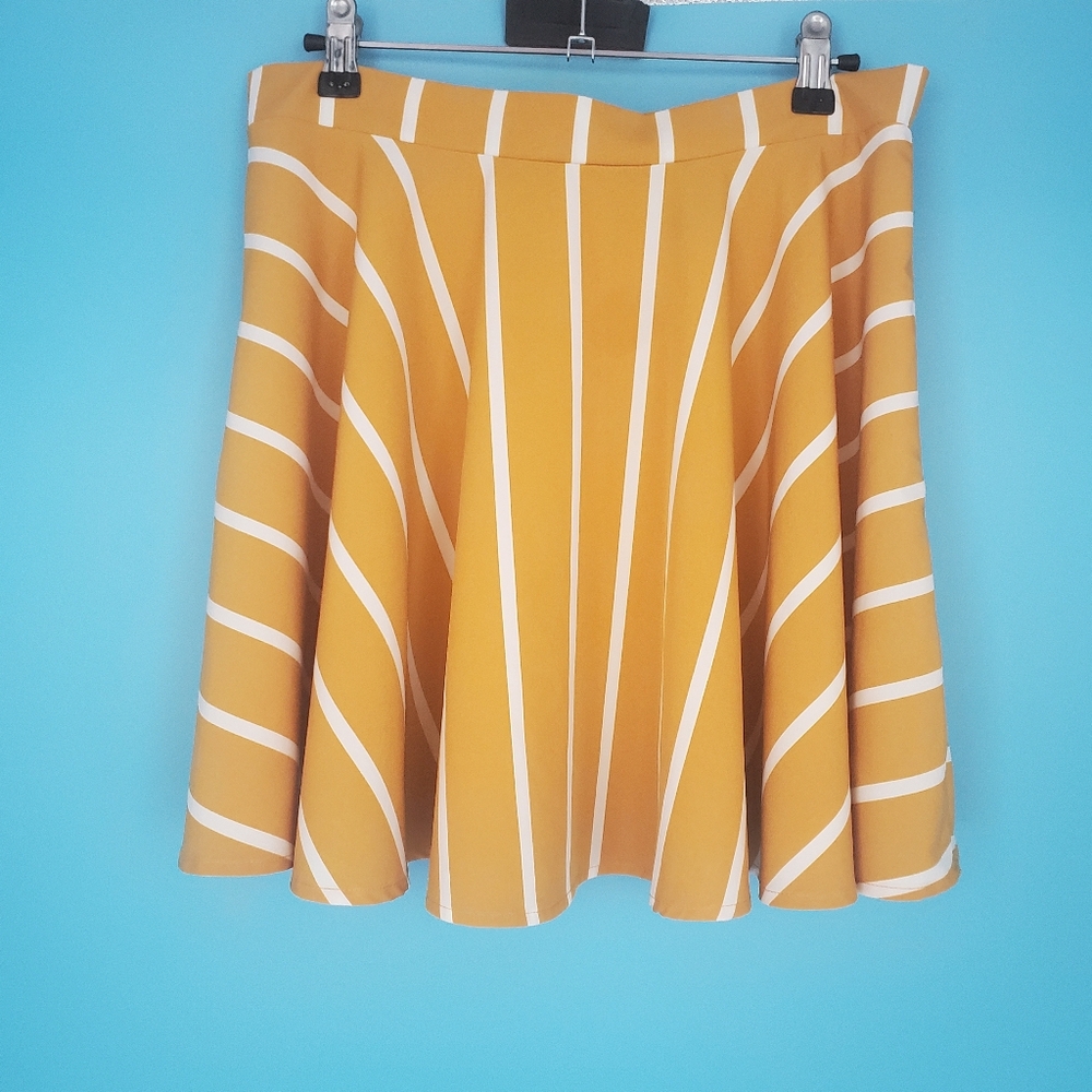 SHEIN Mini Skirt Size Large A-Line Stripes